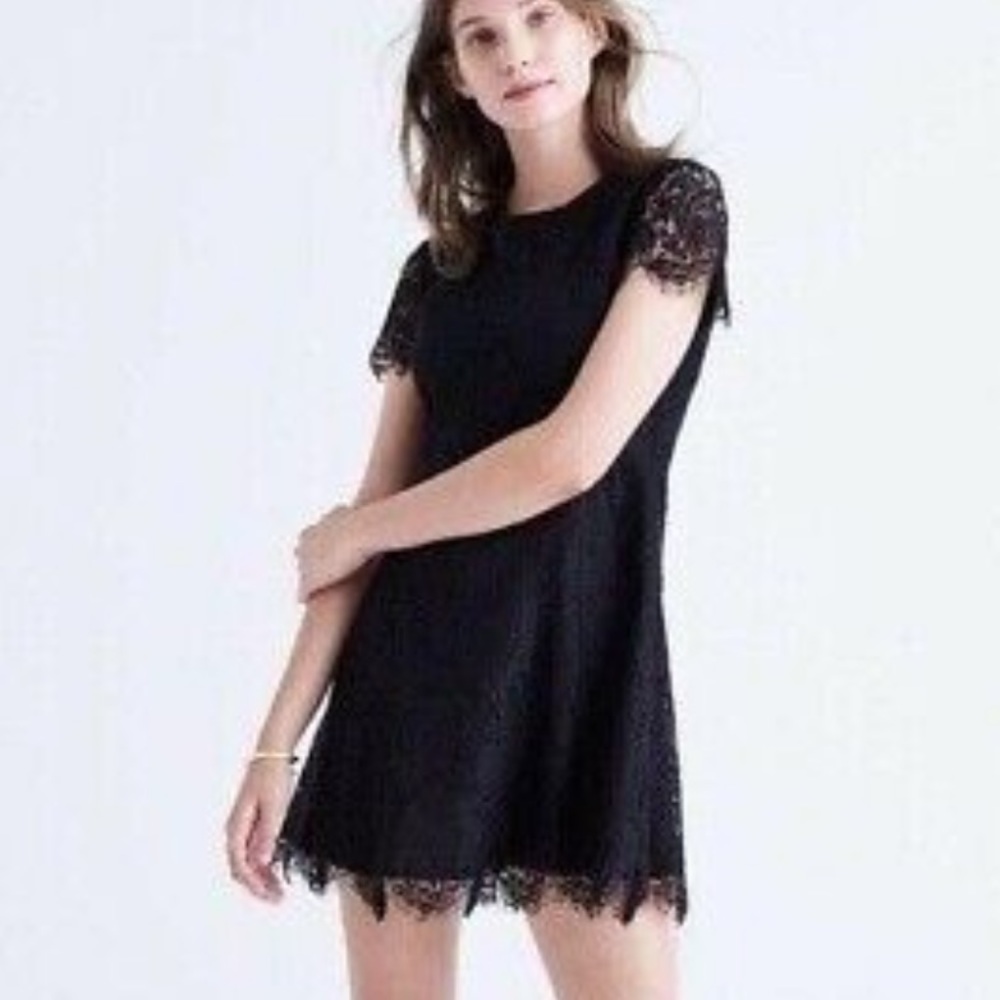 Madewell Floral Lace Shift Dress